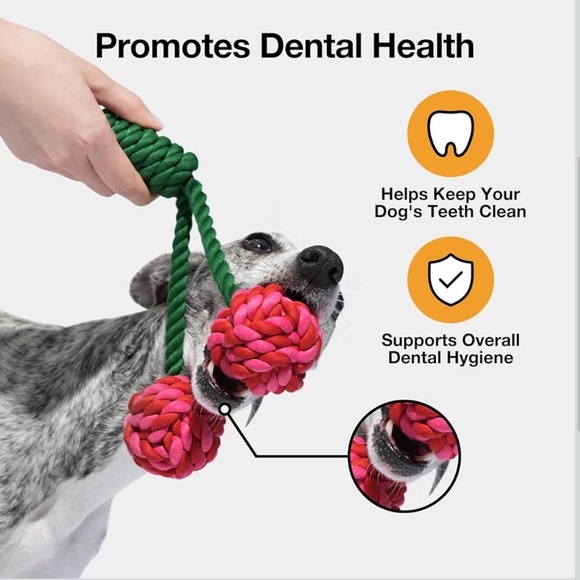 VETRESKA Dog Rope Toys,3 Pack Durable Tug of War Dog Toy  Rope Toy - Picture 4 of 9